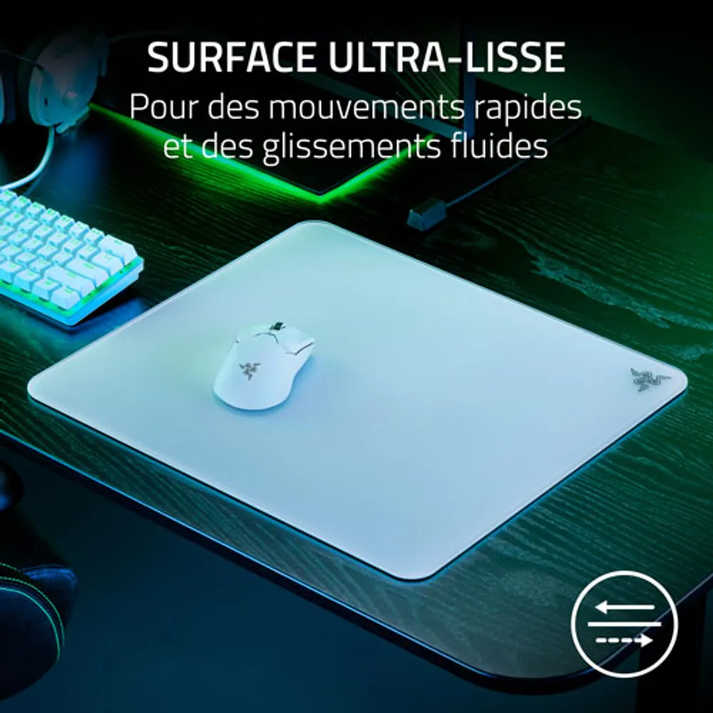 Razer Atlas Tempered Glass Gaming Mouse Mat - White