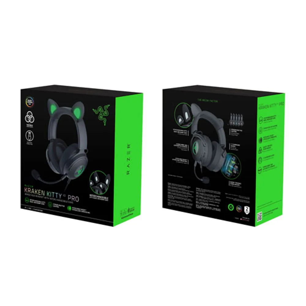 Razer Kitty V2 Pro Gaming Headphones with Microphone - Black