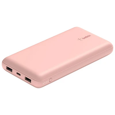 Chargeur portable à deux ports USB de 20 000 mAh de Belkin - Rose doré