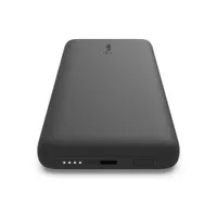 Chargeur portable de 10 000 mA h BoostCharge de Belkin avec câble Lightning et câble USB-C - Noir