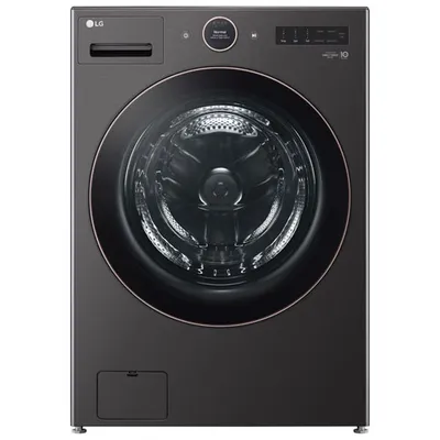 LG 7.4 Cu. Ft. Electric Steam Dryer (DLEX6500B) - Black Steel