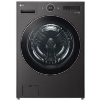 LG 7.4 Cu. Ft. Electric Steam Dryer (DLEX6500B) - Black Steel
