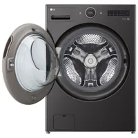 LG 7.4 Cu. Ft. Electric Steam Dryer (DLEX6500B) - Black Steel