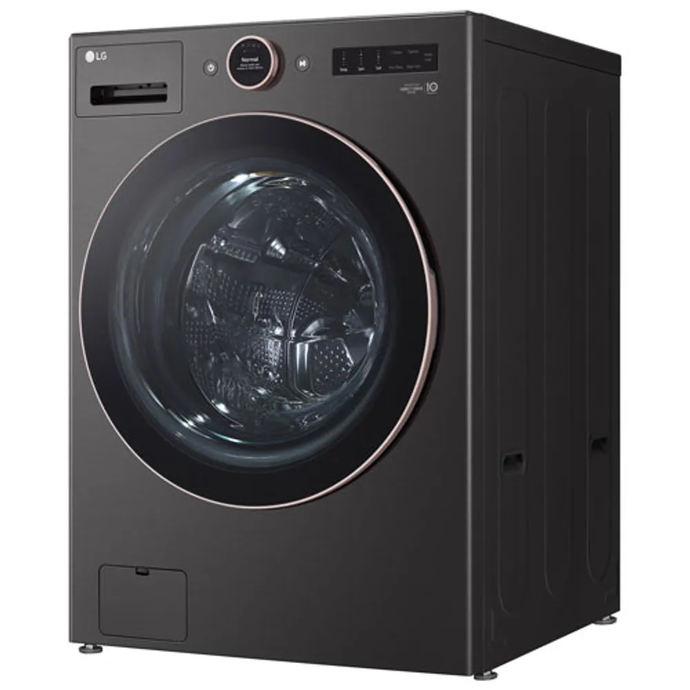 LG 5.8 Cu. Ft. High Efficiency Front Load Steam Washer (WM6500HBA) - Black Steel