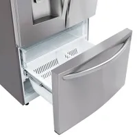 Réfrigérateur à deux portes 27,7 pi³ 36 po à distributeur eau et glaçons de LG (LRFS28XBS) - Inox