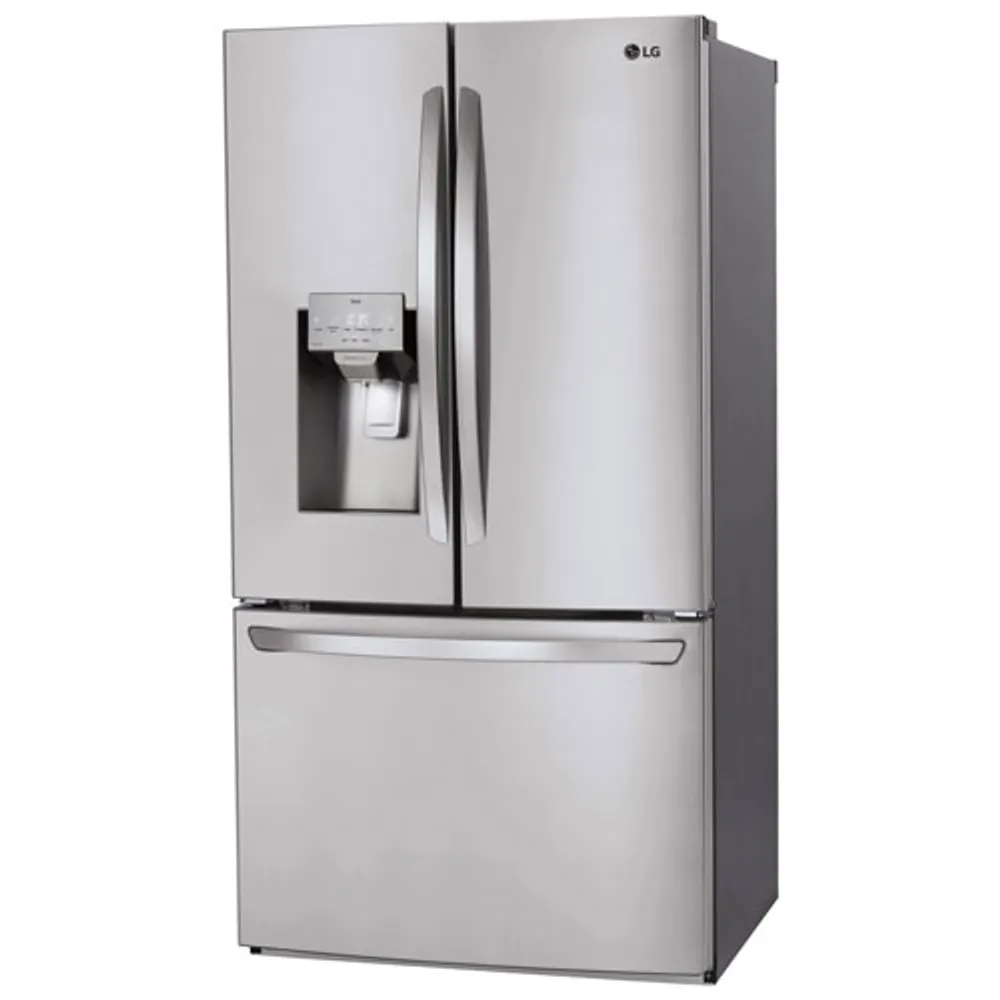 LG 36" 27.7 Cu. Ft. French Door Refrigerator w/ Water & Ice Dispenser (LRFS28XBS) - Stainless Steel