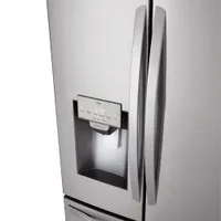 LG 36" 27.7 Cu. Ft. French Door Refrigerator w/ Water & Ice Dispenser (LRFS28XBS) - Stainless Steel