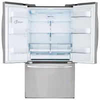 LG 36" 27.7 Cu. Ft. French Door Refrigerator w/ Water & Ice Dispenser (LRFS28XBS) - Stainless Steel