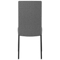 Torres Contemporary Fabric Dining Chair - Grey Woven/Black