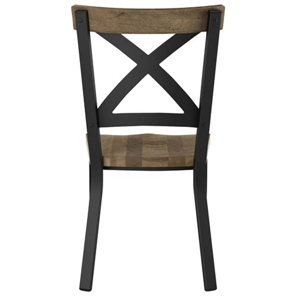 Jasper Transitional Wood Dining Chair - Beige/Black