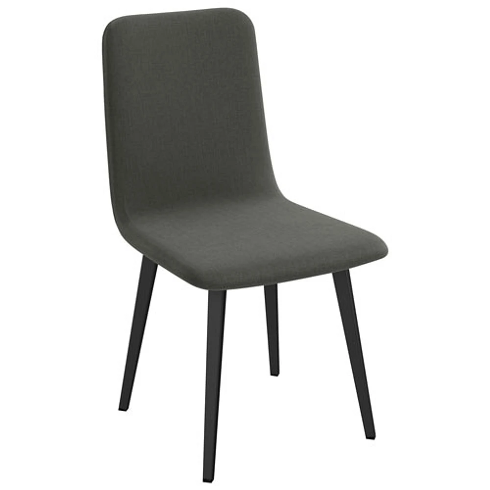 Chaise de salle à manger contemporaine en polyester Watson - Gris charbon/Noir