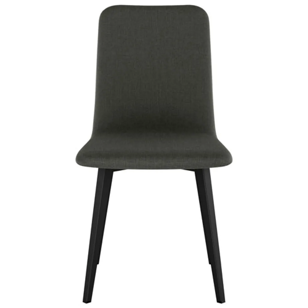 Watson Contemporary Polyester Dining Chair - Charcoal Grey/Black