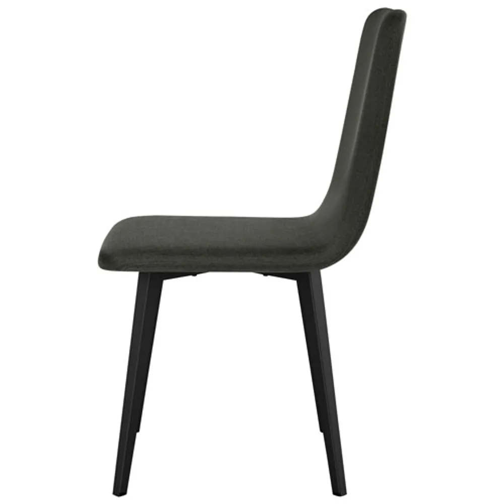 Watson Contemporary Polyester Dining Chair - Charcoal Grey/Black