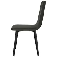 Chaise de salle à manger contemporaine en polyester Watson - Gris charbon/Noir