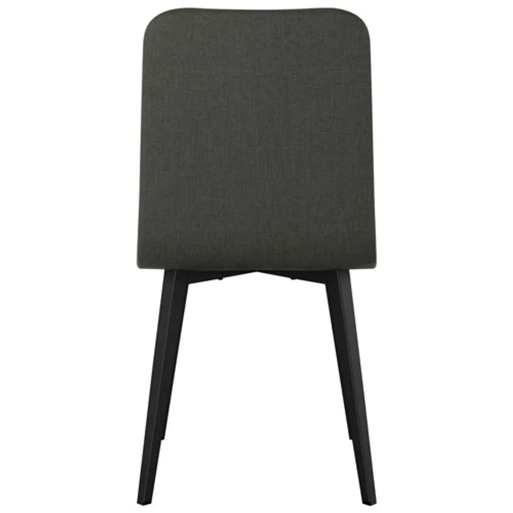 Watson Contemporary Polyester Dining Chair - Charcoal Grey/Black
