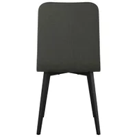 Watson Contemporary Polyester Dining Chair - Charcoal Grey/Black