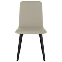 Watson Contemporary Faux Leather Dining Chair - Greige/Black