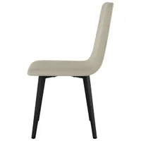 Watson Contemporary Faux Leather Dining Chair - Greige/Black