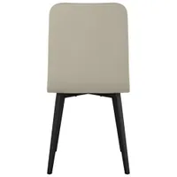 Watson Contemporary Faux Leather Dining Chair - Greige/Black