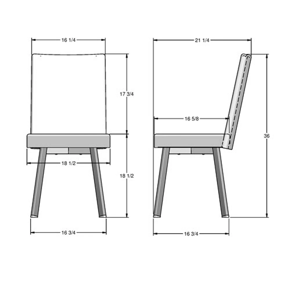 Elmira Contemporary Polyester Dining Chair