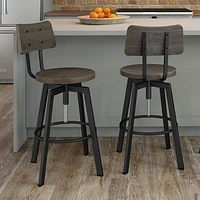 Woodland Transitional Adjustable Height Barstool