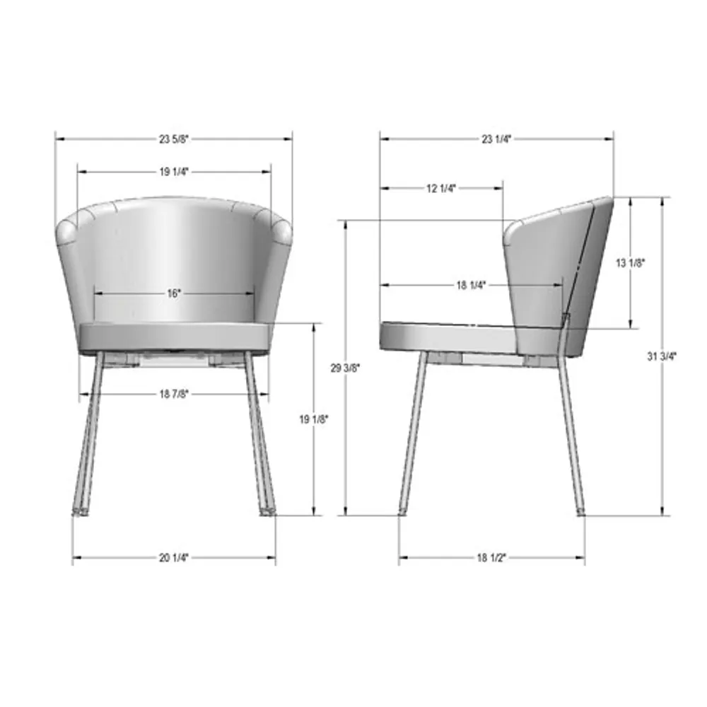 Camilla Transitional Polyester Dining Chair