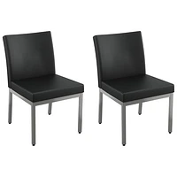 Perry Traditional Faux Leather Dining Chair - Set of 2