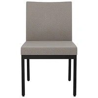 Perry Traditional PU Dining Chair - Set of 2 - Grey-Beige/Black