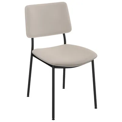 Sullivan Contemporary Faux Leather Dining Chair - Cream/Black