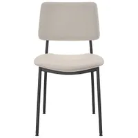 Sullivan Contemporary Faux Leather Dining Chair - Cream/Black