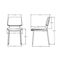 Sullivan Contemporary Faux Leather Dining Chair - Cream/Black