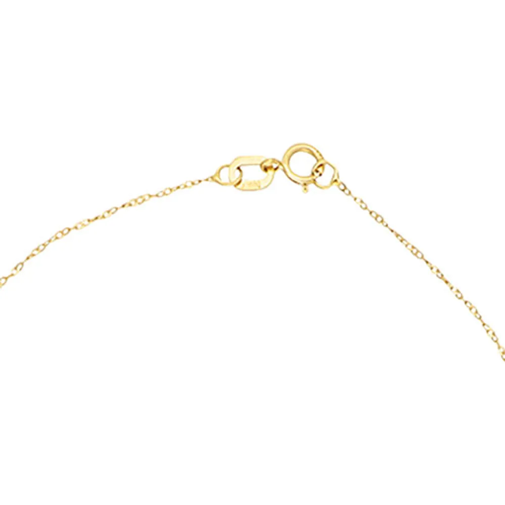 Le Reve Heart Beat Pendant in 17" 10K Gold Necklace