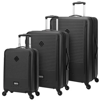 Roots Baffin 3-Piece Hard Side Expandable Luggage Set - Black - Only at Best Buy