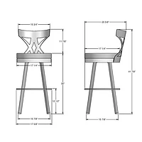 Washington Modern Bar Height Barstool