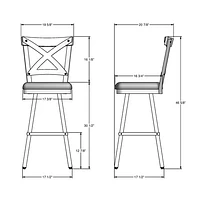 Tabouret de bar transitionnel à hauteur de bar Snyder