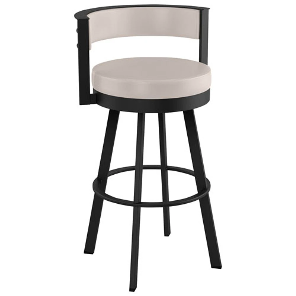 Tabouret de bar contemporain Browser - Crème/Noir