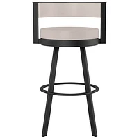 Tabouret de bar contemporain Browser - Crème/Noir