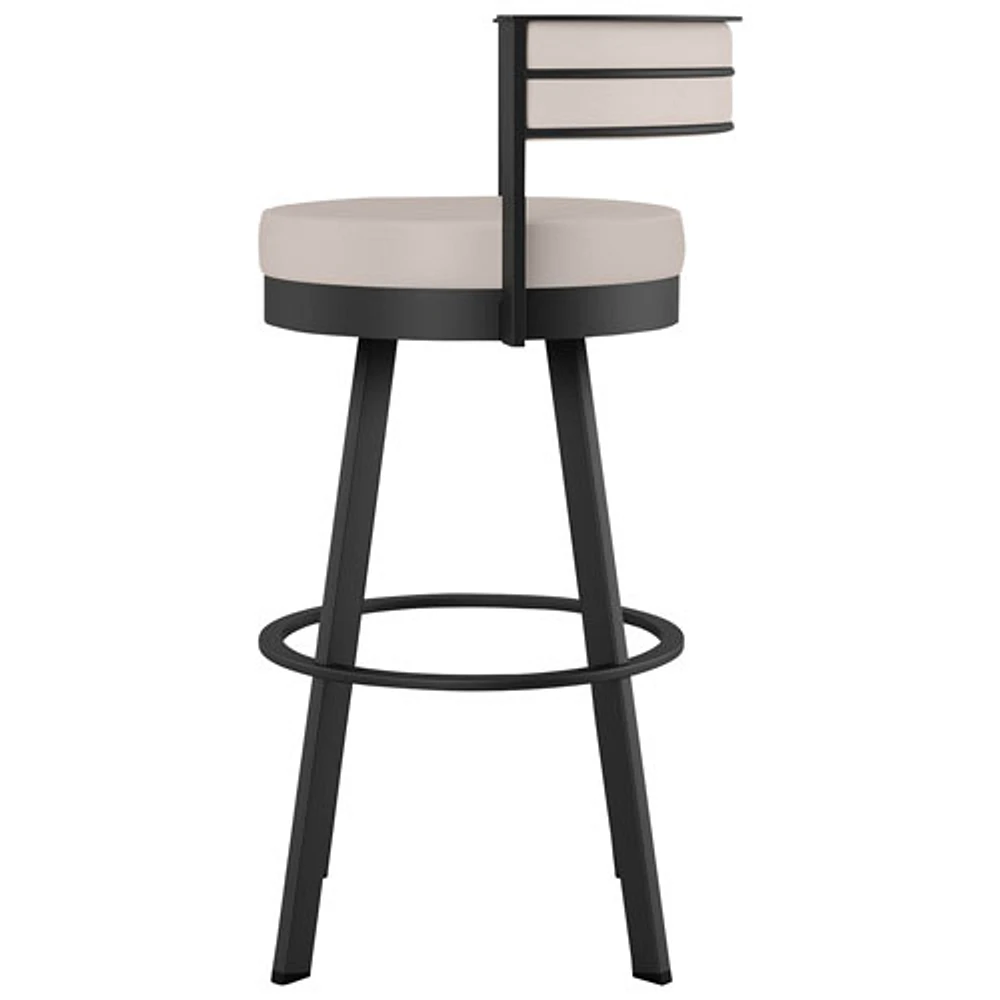 Tabouret de bar contemporain Browser - Crème/Noir