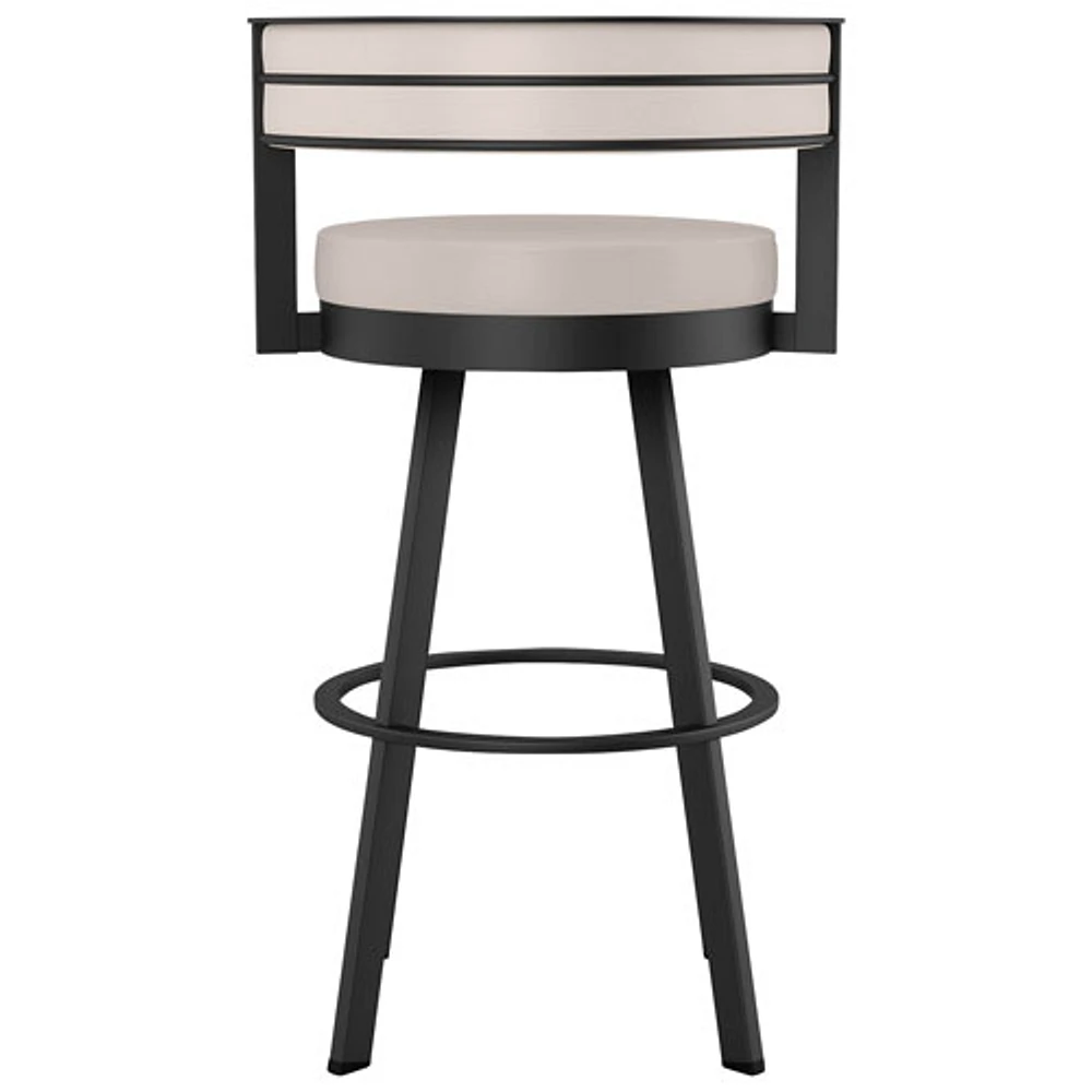 Tabouret de bar contemporain Browser - Crème/Noir