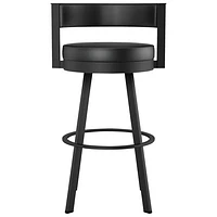 Browser Contemporary Bar Height Barstool - Black/Black