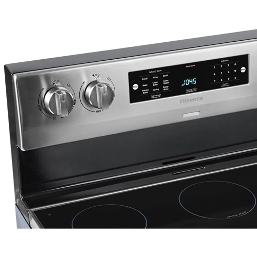 Hisense 30" 5.8 Cu. Ft. Freestanding Electric Air Fry Range (HBE3501CPS) - Stainless Steel