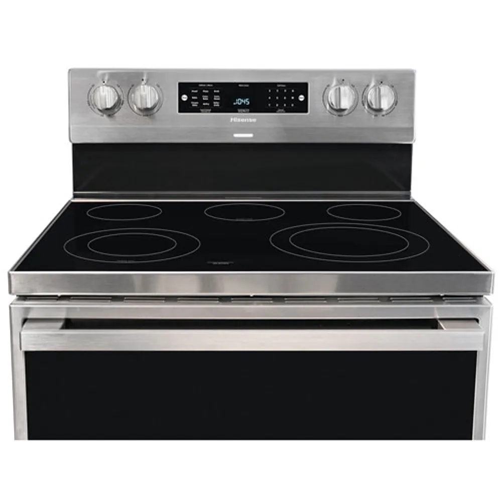 Hisense 30" 5.8 Cu. Ft. Freestanding Electric Air Fry Range (HBE3501CPS) - Stainless Steel