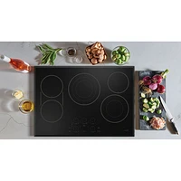 Cafe 30" 5-Element Electric Cooktop (CEP90301TBB) - Black