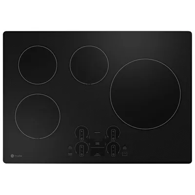 Surface de cuisson à induction de 30 po à 4 éléments Profile de GE (PHP7030DTBB) - Noir