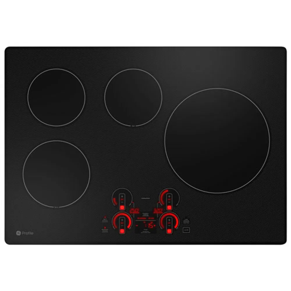 GE Profile 30" 4-Element Induction Cooktop (PHP7030DTBB) - Black