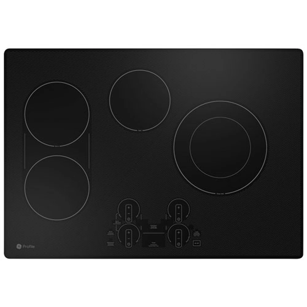 GE Profile 30" 4-Element Electric Cooktop (PEP7030DTBB) - Black