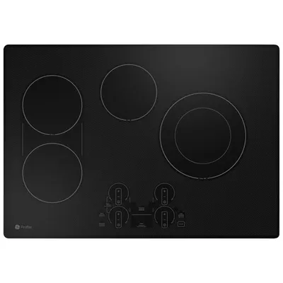 Surface de cuisson électrique de 30 po à 4 éléments Profile de GE (PEP7030DTBB) - Noir