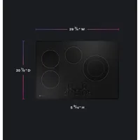 GE Profile 30" 4-Element Electric Cooktop (PEP7030DTBB) - Black