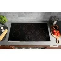 GE Profile 30" 4-Element Electric Cooktop (PEP7030DTBB) - Black