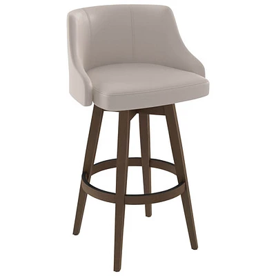 Nolan Traditional Bar Height Barstool - Cream/Brown